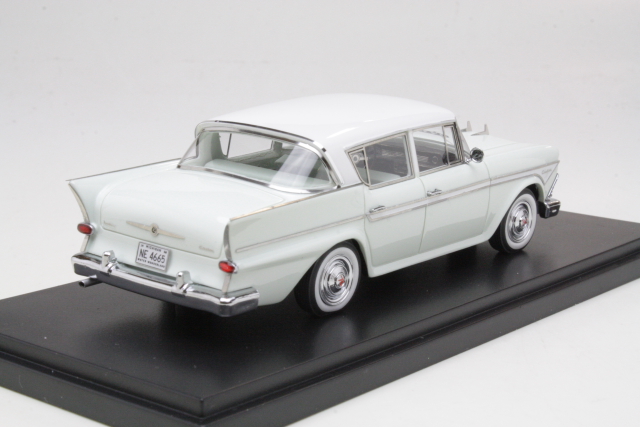 Rambler Custom 6 Sedan 1958, light turquois/white