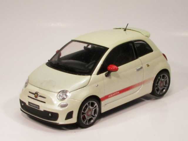 Fiat 500 Abarth 2008, valkoinen 1:24