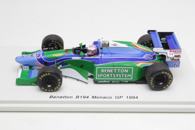 Benetton B194, Monaco GP 1994, J.J.Lehto, no.6 - Sulje napsauttamalla kuva