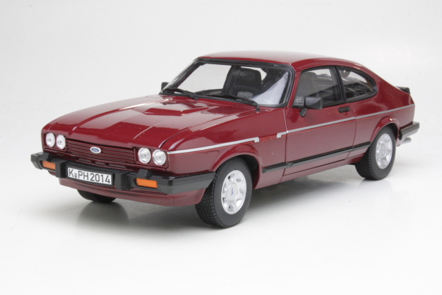 Ford Capri Mk3 2.8 Injection 1982, punainen - Sulje napsauttamalla kuva