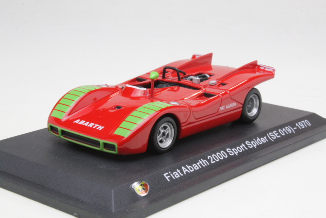 Fiat Abarth 2000 Sport Spider (SE019) 1970, punainen - Sulje napsauttamalla kuva