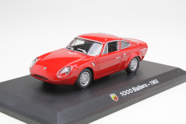 Fiat Abarth 1000 Bialbero 1963, punainen - Sulje napsauttamalla kuva