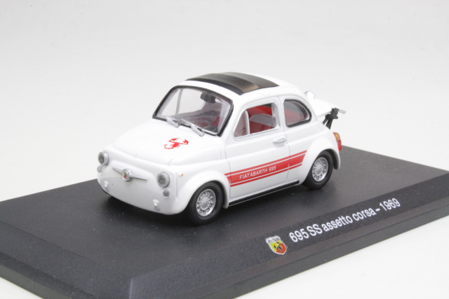 Fiat Abarth 695 SS Assetto Corsa 1969, valkoinen - Sulje napsauttamalla kuva