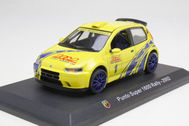 Fiat Punto Abarth Super 1600 Rally 2002, keltainen - Sulje napsauttamalla kuva