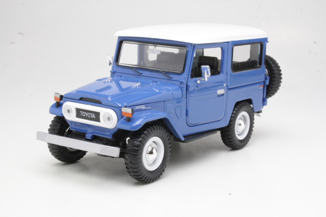 Toyota Land Cruiser FJ40 Hard Top 1980, sininen/valkoinen - Sulje napsauttamalla kuva