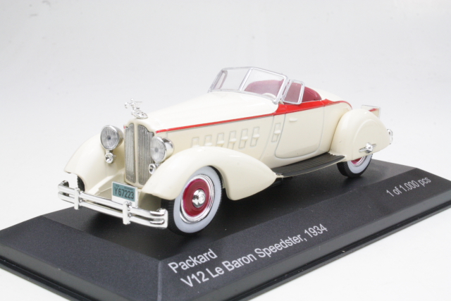 Packard V12 Le Baron Speedster 1934, beige - Sulje napsauttamalla kuva