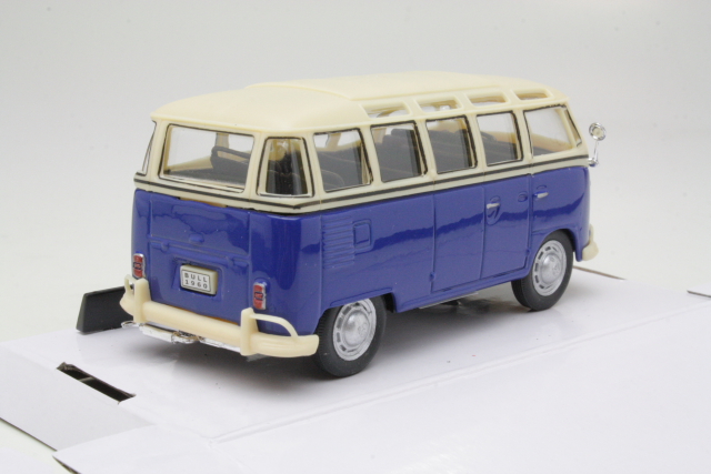 VW T1 Samba Bus, sininen - Sulje napsauttamalla kuva