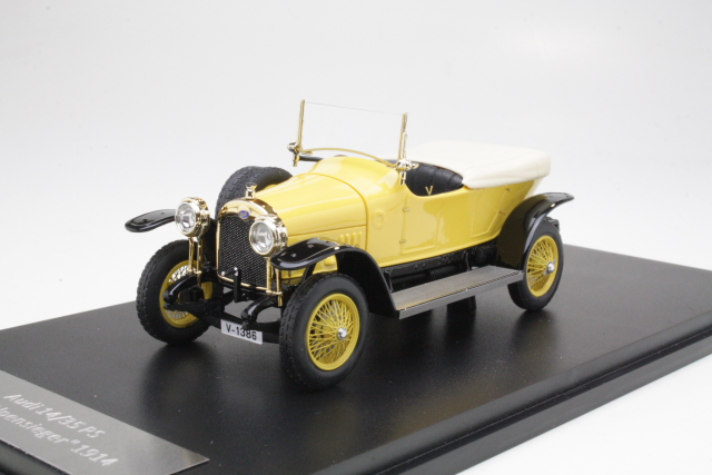 Audi Typ C "Alpensieger" 1914, keltainen - Sulje napsauttamalla kuva
