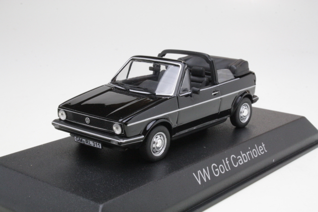 VW Golf 1 Cabriolet 1981, musta