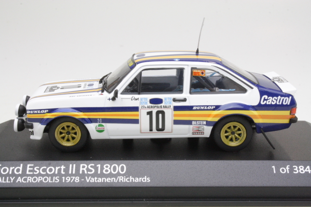 Ford Escort Mk2 RS1800, 1st. Acropolis 1980, A.Vatanen, no.10