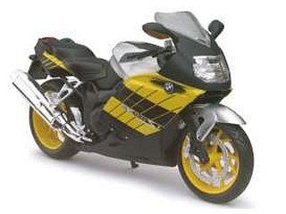 BMW K1200S, keltainen/hopea