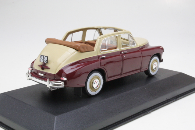 GAZ M20 Pobieda Convertible 1950, beige/punainen - Sulje napsauttamalla kuva