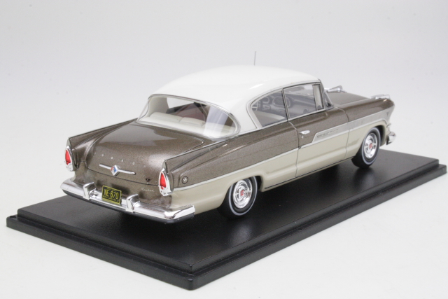 Hudson Hornet 2-Door Hardtop Coupe 1957, ruskea/beige - Sulje napsauttamalla kuva