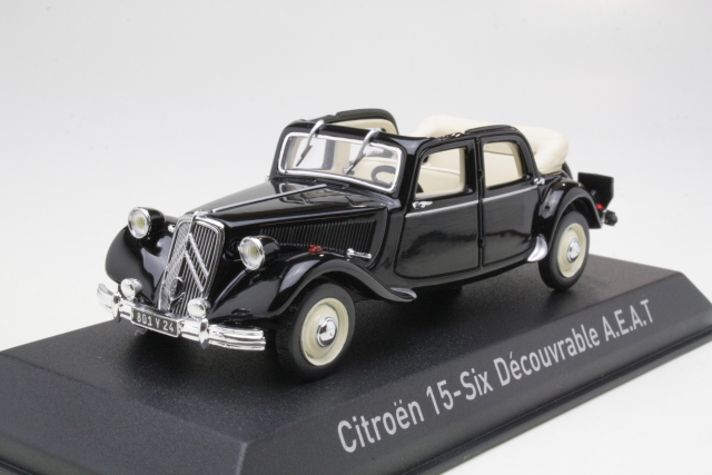 Citroen 15/6 Decouvrable A.E.A.T 1951, musta - Sulje napsauttamalla kuva