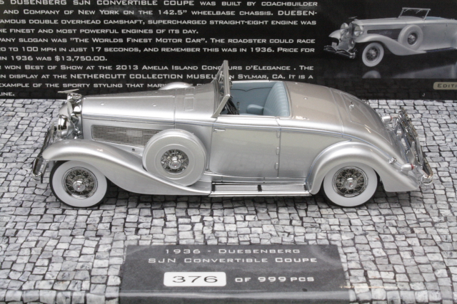 Duesenberg SJN Convertible Coupe 1936, hopea - Sulje napsauttamalla kuva