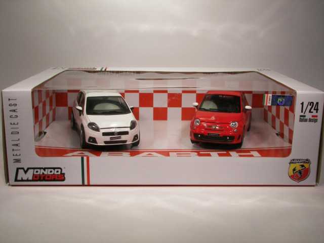 Fiat Abarth Gift Set (Grande Punto + 500), valkoinen ja punainen