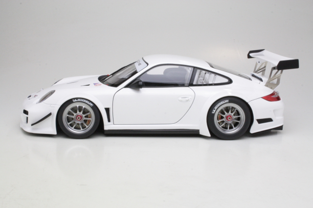 Porsche 911 (997) GT3 R 2010, valkoinen "Plain Body Version" - Sulje napsauttamalla kuva