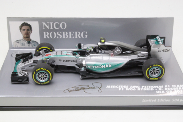 Mercedes AMG W06 Hybrid, USA GP 2015, N.Rosberg, no.6 - Sulje napsauttamalla kuva