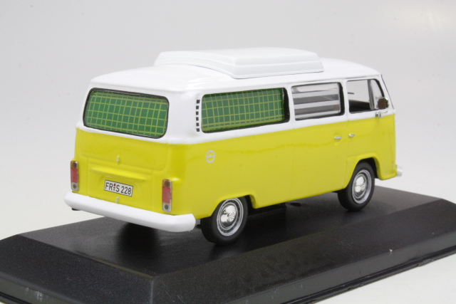 VW T2 Camper 1972, keltainen/valkoinen