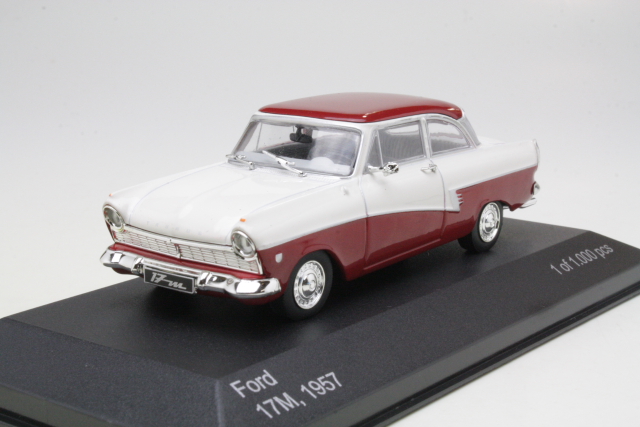 Ford 17M (P2) 1957, dark red/white - Click Image to Close