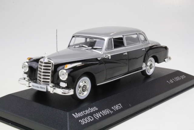 Mercedes 300d (w189) 1957, musta/harmaa - Sulje napsauttamalla kuva