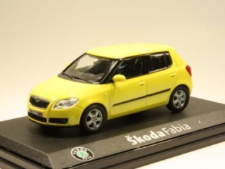 Skoda Fabia II 2007, keltainen - Sulje napsauttamalla kuva