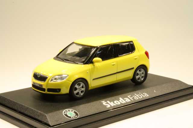 Skoda Fabia II 2007, keltainen - Sulje napsauttamalla kuva