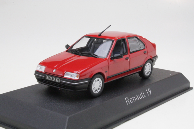 Renault 19 1989, punainen - Sulje napsauttamalla kuva