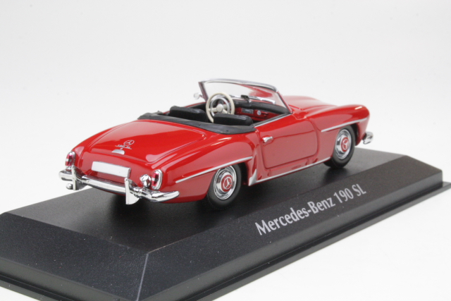 Mercedes 190SL (W121) 1955, punainen - Sulje napsauttamalla kuva