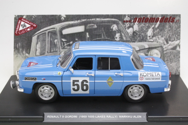 Renault 8 Gordini, Finland 1969, M.Alen, no.56 (1:24) - Sulje napsauttamalla kuva