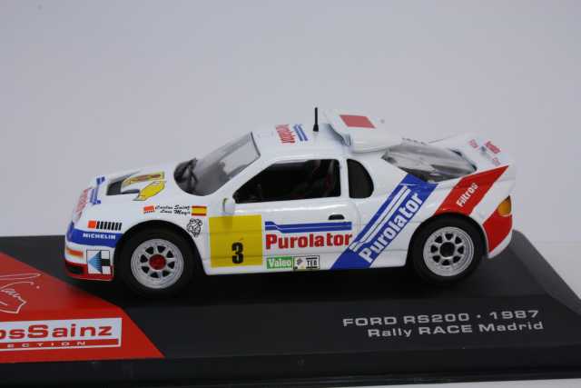 Ford RS200, 1st. Rally Race Madrid 1987, C.Sainz, no.3
