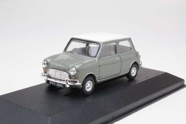 Morris Mini Cooper Mk1, harmaa/valkoinen - Sulje napsauttamalla kuva