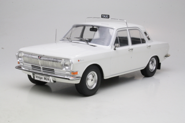 Volga GAZ M24 1969, white "Taxi"