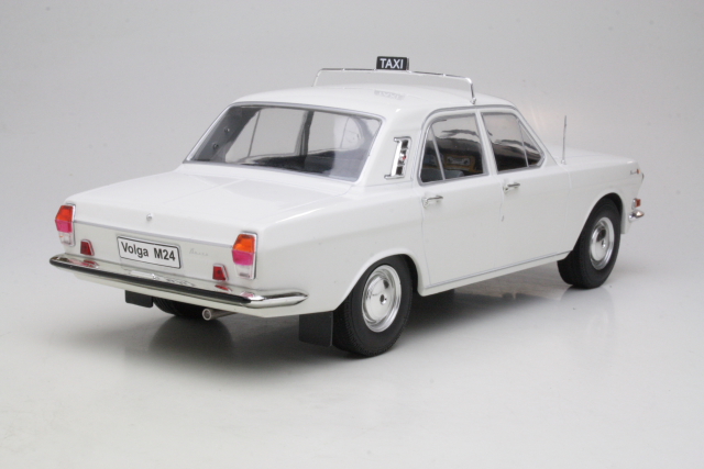 Volga GAZ M24 1969, valkoinen "Taxi" - Sulje napsauttamalla kuva