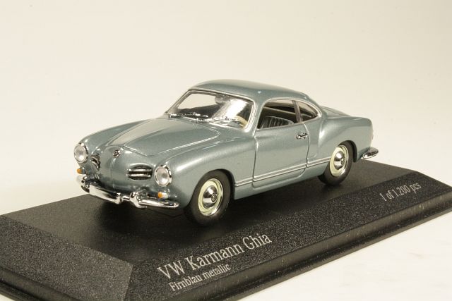 VW Karmann Ghia Coupe 1957, sininen - Sulje napsauttamalla kuva