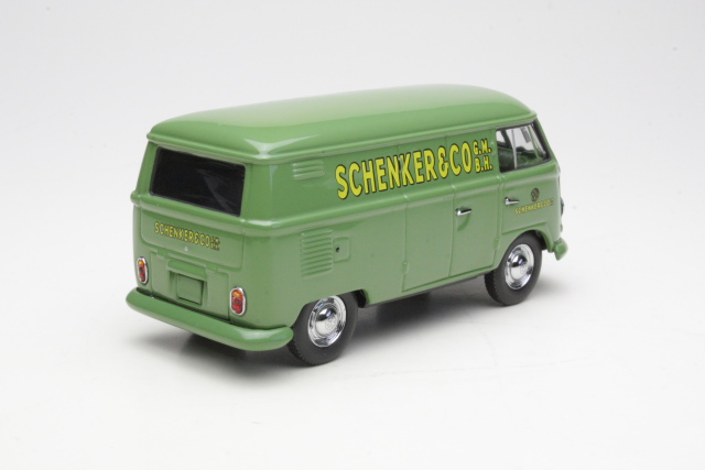 VW T1 1966, vihreä "Schenker" - Sulje napsauttamalla kuva