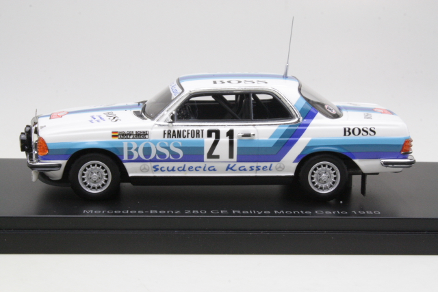 Mercedes 280CE, Monte Carlo 1980, H.Bohne/A.Ahrens, no.21 - Sulje napsauttamalla kuva