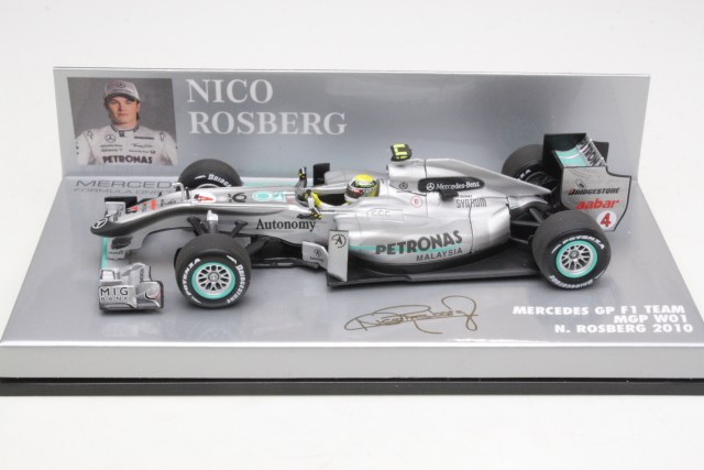 Mercedes GP Petronas MGP W01, F1 2010, N.Rosberg, no.4 - Sulje napsauttamalla kuva