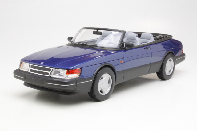 Saab 900 S Convertible 1987, sininen - Sulje napsauttamalla kuva