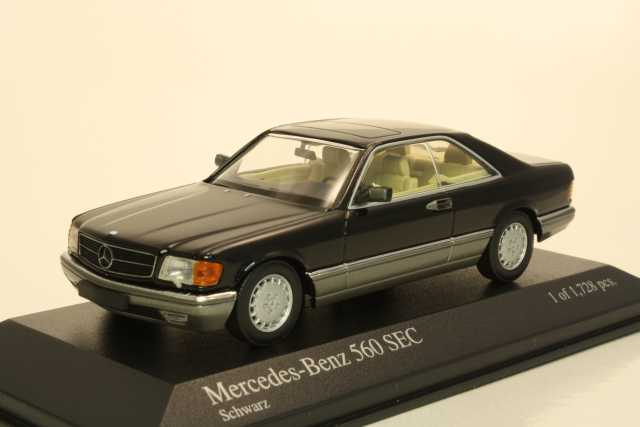 Mercedes 560SEC 1986, musta