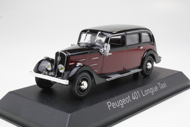 Peugeot 401 Longue Taxi 1935, punainen/musta - Sulje napsauttamalla kuva