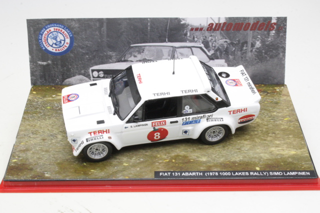 Fiat 131 Abarth, 5th. Finland 1978, S.Lampinen, no.8 - Click Image to Close