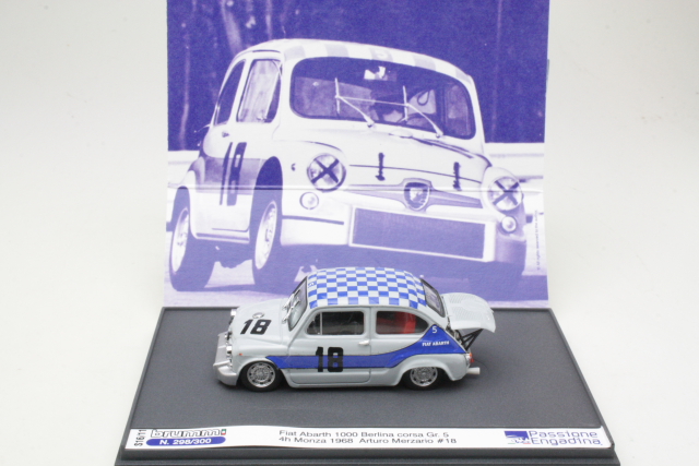Fiat Abarth 1000 Berlina Corsa, Monza 1968, A.Merzario, no.18