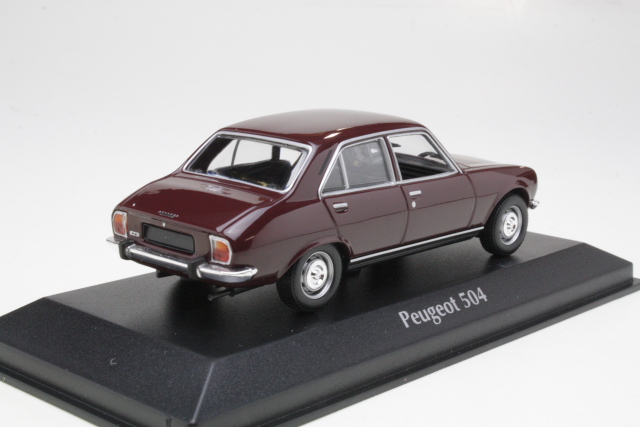 Peugeot 504 1970, tummanpunainen - Sulje napsauttamalla kuva