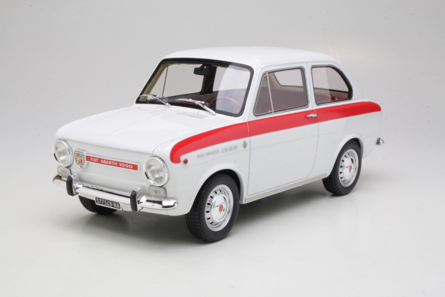 Fiat Abarth OT1000 1964, valkoinen/punainen - Sulje napsauttamalla kuva