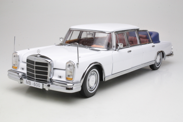 Mercedes 600 Landaulet 1966, valkoinen - Sulje napsauttamalla kuva