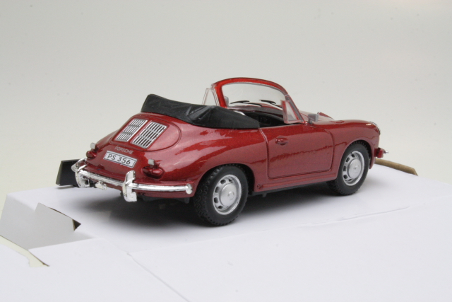 Porsche 356B Cabriolet, punainen - Sulje napsauttamalla kuva