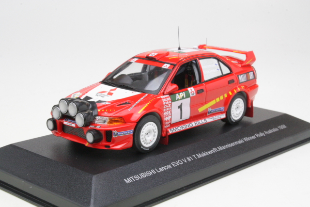 Mitsubishi Lancer Evo V, 1st. Australia 1998, T.Mäkinen, no.1