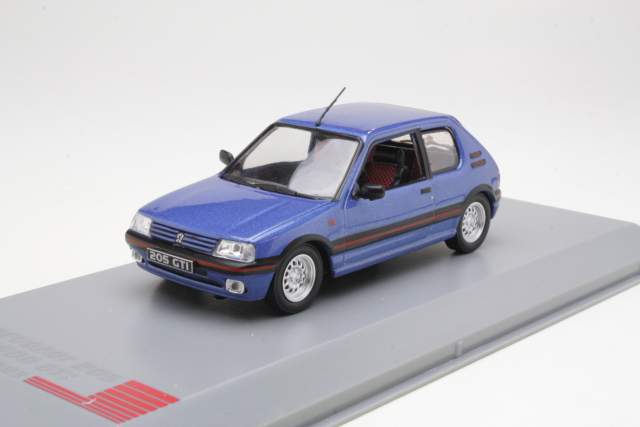 Peugeot 205 GTi 1992, sininen - Sulje napsauttamalla kuva