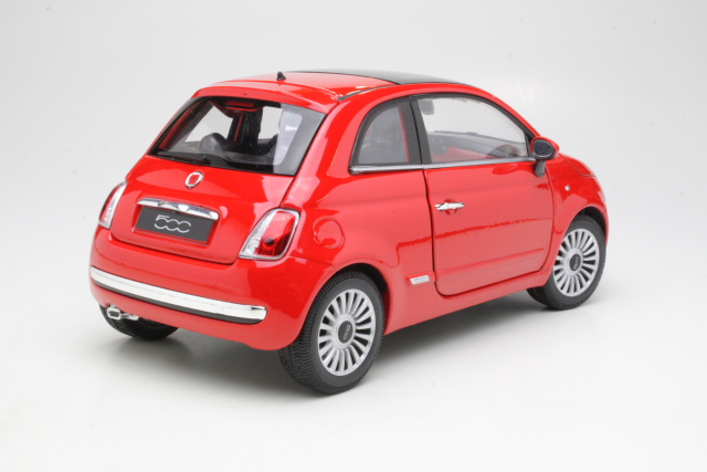 Fiat 500 2007, punainen - Sulje napsauttamalla kuva